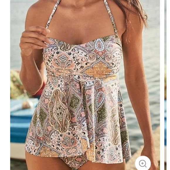 Paisley Print Tankini Swimsuit - Picture 1 of 5